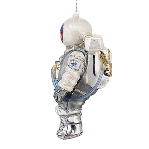 Hot Bán Người Đàn Ông/Phụ Nữ Sáng Tạo Không Gian Phi Hành Gia <span class=keywords><strong>Robot</strong></span> Thủy Tinh Mặt Dây Chuyền Hip-Hop Đường Phố Pop Giáng Sinh Bóng Cây Đồ Trang Trí - Product Image 3