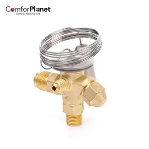 Wholesale Air Conditioner Expansion Valve Thermostatic Expansion Valve Brass Valve T2 Copper Outputs Exchangeable Orifice For In