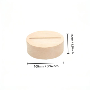 Lampe de nuit 3D en acrylique personnalisée avec base en bois véritable et LED blanc chaud pour cadeau de fête des mères - Product Image 5