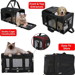 Tas hewan peliharaan luar ruangan multifungsi, tas bahu tunggal portabel, tas ransel kucing kapasitas besar, aksesori anjing - Product Image 5