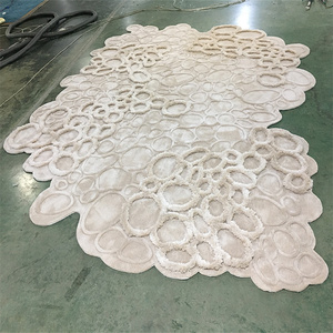 Alfombra de Diseño de Lujo, Alfombras Personalizadas para Sala de Estar, Alfombra Grande Hecha a Mano con Forma Abstracta Moderna e Irregular para Decoración del Hogar - Product Image 1