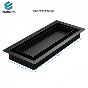 <strong>Black</strong> Building Supplies Flush Mount Floor Register 4 X 10 Modern Air <strong>Vent</strong> for AC and Heating Heavy Duty Stainless Steel - Product Image 2