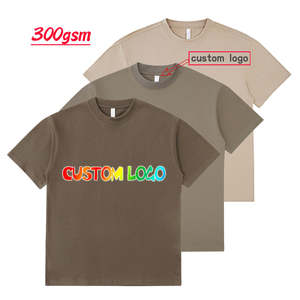 T-shirt DTG surdimensionné à manches courtes 300 g/m² avec logo personnalisé 100% coton T-shirts pour hommes DTF grande taille de haute qualité - Product Image 6