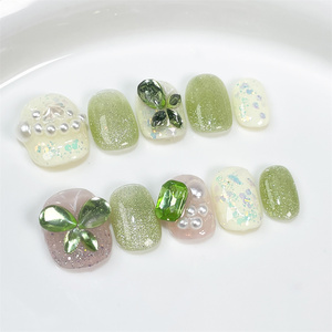 Summer Lovely Short Square Soft <span class=keywords><strong>Gel</strong></span> Press-On Acrylique <span class=keywords><strong>Ongles</strong></span> de doigt Faits à la main Vente en gros <span class=keywords><strong>Faux</strong></span> <span class=keywords><strong>ongles</strong></span> <span class=keywords><strong>Ongles</strong></span> artificiels - Product Image 6
