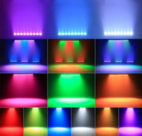 Projecteur mural LED rechargeable 6-en-1 72W, barre de lumière de scène alimentée par batterie RGBWA+UV pour événements et mariages