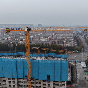 Grue à tour autoportante à tête plate Dahan QTZ80, capacité de levage de 6 tonnes, moment de levage de 80 t.m, portée de 60 m, certifiée ISO 9001 - Product Image 2