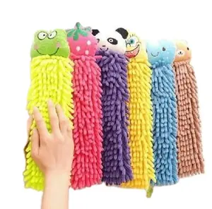 <span class=keywords><strong>Serviette</strong></span> de cuisine suspendue en microfibre ultra douce pour enfants, motif <span class=keywords><strong>canard</strong></span> de dessin animé, mignonne, pour le lavage des mains et la vaisselle - Product Image 1
