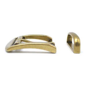 Carosung Großhandel Custom Logo Antik Messing Single <span class=keywords><strong>Prong</strong></span> 40 MM Gürtels chnalle mit Metalls ch laufe für Ledergürtel - Product Image 5
