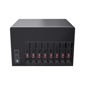 Boîtier NAS 8 baies avec échange à chaud de disques HDD/SSD, châssis de stockage Mid-Tower avec ventilateur et port USB frontal - Product Image 3