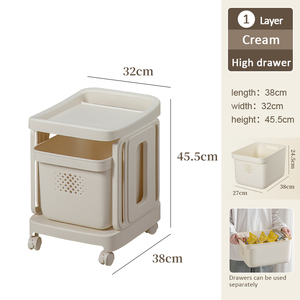 Estante Organizador de Plástico para el Hogar de 1 a 3 Niveles Choice Fun con Ruedas de Carrito Extraíbles, Estrecho para Baño, Proveedor de <span class=keywords><strong>China</strong></span> - Product Image 4