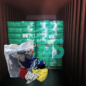 Precio de fábrica barato Venta caliente Limpieza Ropa usada Trapos Reciclado Color Camiseta Trapos Algodón Trapo - Product Image 1