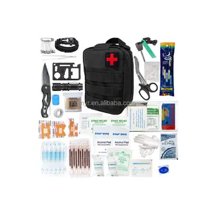 Kit de sobrevivência de emergência, incluindo a baixa quantidade, faca tática de autodefesa, ferramenta de primeiros socorros