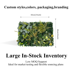 Nouvelle tendance : Panneaux muraux de plantes artificielles réalistes résistants aux UV, 40x60cm, haie verte pour clôture de jardin extérieur et décoration intérieure - Product Image 5