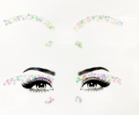 Diamant visage yeux maquillage larmes ongles bijou autocollant tatouage temporaire INS inspiré bijoux
