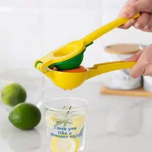 Espremedor manual 2 em 1 espremedor de limão duplo portátil ferramentas de cozinha para suco de sabor fresco
