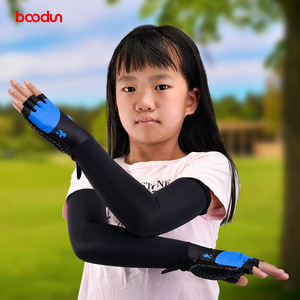 Manches de protection solaire d'extérieur pour enfants et filles, en Spandex et Polyester, UPF 50, avec trous pour les pouces, design une pièce - Product Image 2