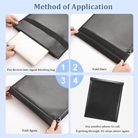 4 packs de sacs de Faraday, cage de Faraday pour ordinateurs portables, tablettes, radios, téléphones, pochette étanche et ignifuge bloquant la RFID