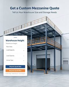 Dual-Use 5-Layer Multi-Level Stainless Steel Mezzanine Rack Powder Coated Surface for Indoor Warehouse Storage Corrosion - Product Image 1