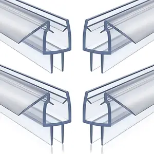 Tira de sellado de PVC para mamparas de <span class=keywords><strong>ducha</strong></span>, para vidrio curvo de 4, 5, 6, 7, 8, 10 mm, para sellar huecos y evitar fugas de agua - Product Image 1