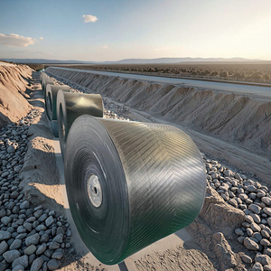 Kaymaz aşınmaya dayanıklı endüstriyel konveyör bant kauçuk balıksırtı naylon desenli transmisyon kayışı madencilik taşımacılığı için yüksek - Product Image 1