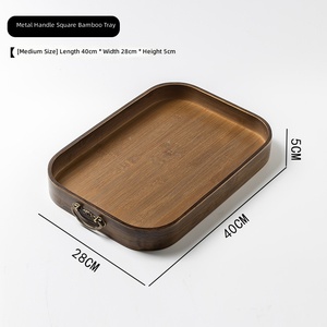 <span class=keywords><strong>Plateau</strong></span> de service en bois d'acacia massif, plusieurs tailles disponibles, expédition immédiate, anti-déformation (-10 à 70°C), idéal pour charcuterie et petit-déjeuner, style charpentier ancien - Product Image 5