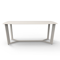 Ensemble de table et de chaises de salle à manger d'extérieur en aluminium moderne