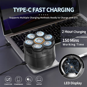 Afeitadora para Cabeza Calva para Hombres, Maquinilla de Afeitar con Cuchilla Magnética 7D, Afeitadora Eléctrica Recargable, Resistente al Agua, para Afeitado Facial en Seco y Húmedo - Product Image 4