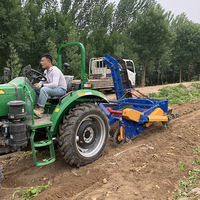 Mini-moissonneuse agricole 2 rangées de carottes, de pommes de terre, machine à récolter les oignons"