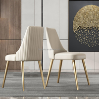 La chaise de salle à manger verte Hall utilise des meubles en acier au carbone à la mode