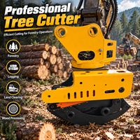 Excavator Log Cutting Grapple Hydraulic NM400 Gear Forestry Tree Saw Attachment for 5-10 Ton Excavator Timber Handling Logging