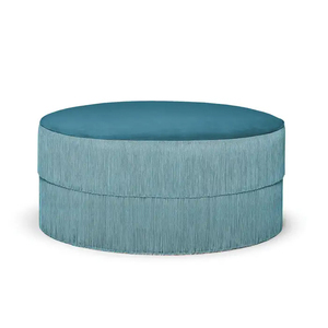 Bán Hàng Nóng Ý Hiện Đại Tùy Chỉnh Vải Tua Phân Biệt Thự Nhà Phòng Khách Sofa Chân Phân Phòng Ngủ Trang Điểm Vòng Pouf Ottoman - Product Image 5