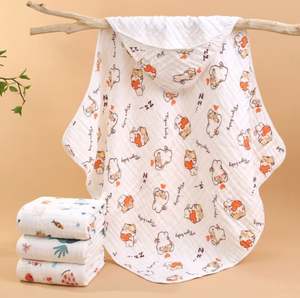 Serviettes de bain à capuche pour enfants en gaze de coton pur haute densité, couverture universelle quatre saisons - Product Image 4