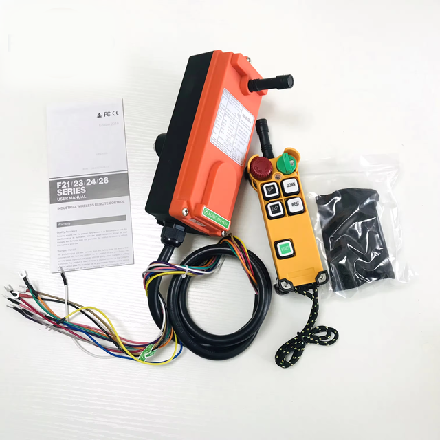 Iehc Industrial F21-4S Wireless Remote Control 4 Single-Speed Buttons Lifting Winch Overhead Crane Hoist Radio Handling for