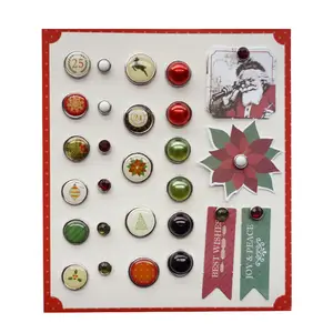 Embellishment Retro Decorative Custom Mixed Color Pearl Mini Metal Scrapbook Button Brads For Crafts Diy Paper