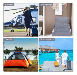 Juego de 8 Cubos de Embalaje para Maletas, Organizadores de Maletas Ligeros con Parte Superior de Malla, Cubos de Embalaje Impermeables para Viajes - Product Image 5