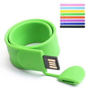 สายรัดข้อมือแฟลชไดรฟ์ USB แบบกำหนดเอง 3.0  วัสดุโลหะและพลาสติก PVC ทนทาน สำหรับใช้ในการส่งเสริมการขาย - Product Image 2