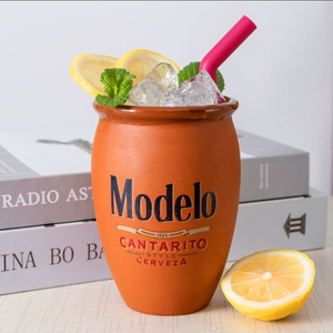 Taza Cantarito Mexicana, Hecha a Mano en Terracota, para Cócteles, Cerámica Rústica Roja, Tazas Cantaritos de Barro Personalizadas - Product Image 4