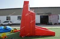 Jeu de carnaval de basket gonflable Connect 4 pour fête - Matériau PVC, utilisation extérieure portable, certifié EN14960, souffleur inclus