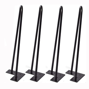 18 pouces jambes en épingle à <span class=keywords><strong>cheveux</strong></span> En Métal En Acier Pas Cher Meubles de salle à Manger de Café 2 Tige Table en Épingle à <span class=keywords><strong>cheveux</strong></span> - Product Image 6