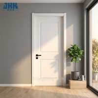 Porte intérieure JHK-S01 blanche apprêtée, 2 panneaux, surface lisse, haute qualité, livraison directe usine, en MDF