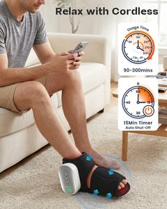 Masajeador de Pies Inalámbrico con Compresión de Aire y Calor, Botas de Masaje para Tobillos con Bolsa de Aire Calefactable Recargable por USB y Logotipo Personalizado - Product Image 4