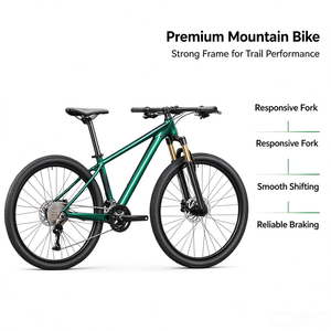 Bicicleta de Montaña de 12 Velocidades con Cuadro de Aluminio, Pedales Estándar y Diseño de Cuadro Rígido de Acero - Product Image 1