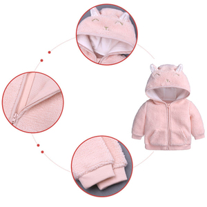 Grazioso Abbigliamento Unisex per Neonati, Traspirante, con Cappuccio e Zip, Giacca Invernale Calda in Pile per Neonati - Product Image 4