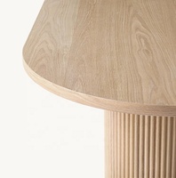 Vente directe d'usine de haute qualité table à manger rectangulaire minimaliste française base en chêne massif