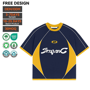 Camiseta de Fútbol con Cuello en V OEM, Estilo Urbano Holgado, Transpirable, con Malla, para Aficionados, Personalizable con Impresión Digital y Logotipo Bordado - Product Image 1