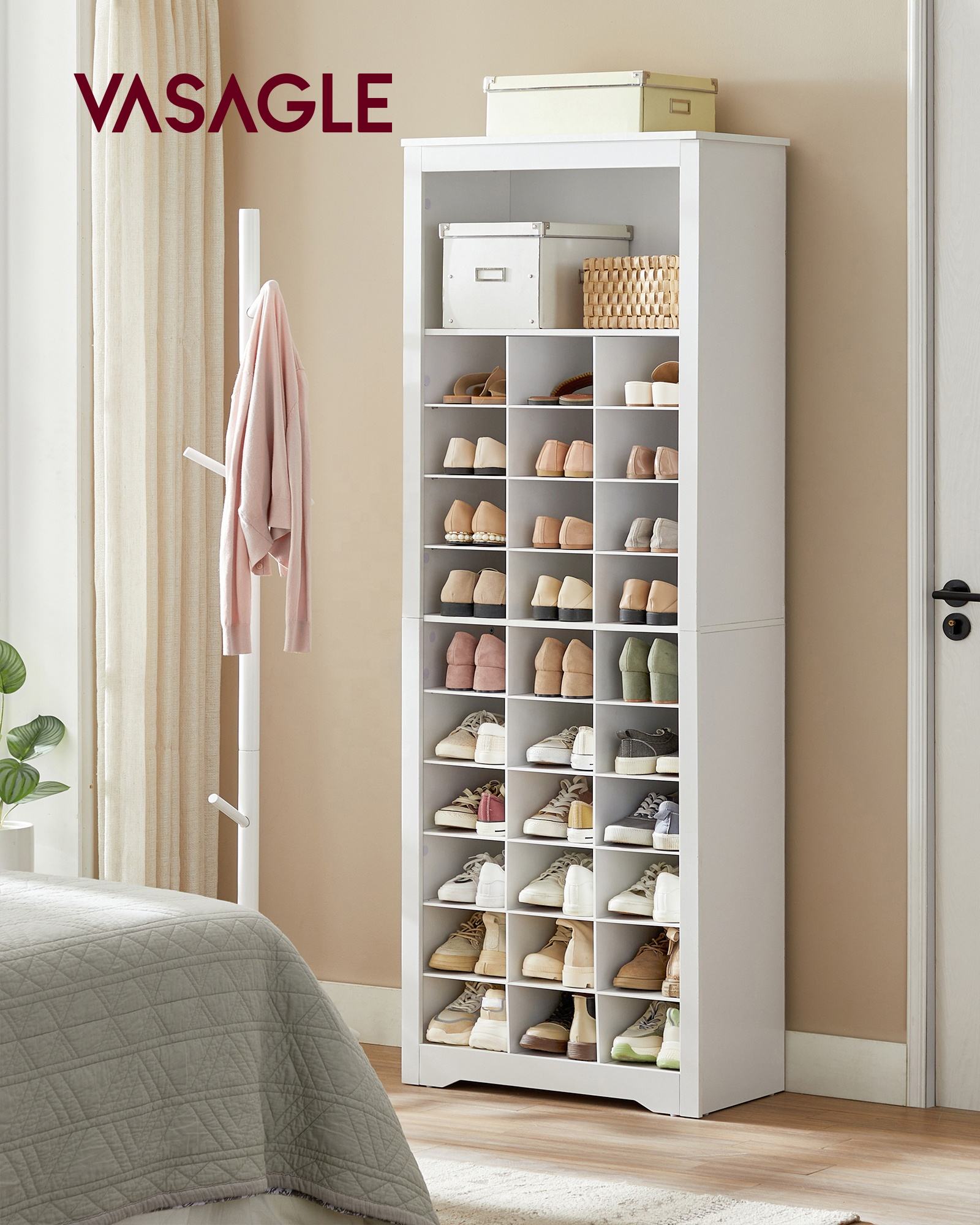 Shoe Rack Caja Almacenamiento Zapatos VASAGLE Modern Shoe Cabinet