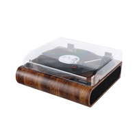 Tourne-disque en vinyle à 3 vitesses avec couvercle anti-poussière, vente en gros