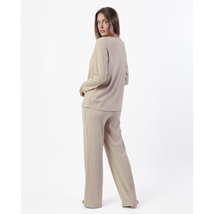 Admas ชุดนอนแขนโอเวอร์ไซส์สำหรับผู้หญิง XS, ชุดนอนผ้าสแปนเด็กซ์เอวยางยืดมีเชือกรูดแบบนุ่มพิเศษระบายอากาศได้สำหรับใส่อยู่บ้าน - Product Image 3