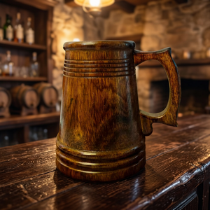 Tasses en bois naturel faites à la main, écologiques et mignonnes, pour café, thé, bière, eau - Haute qualité - Product Image 5