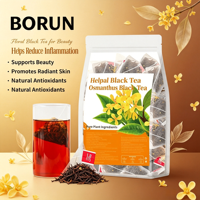 OEM ODM Thé noir à l'Osmanthus 90g 3x30 sachets par paquet Osmanthus comestible Anti-inflammatoire Beauté Nourrit la peau Origine Anhui Chaud/Froid